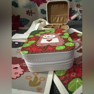 Cute Patchwork Lamb Jewelry Box: Original Artwork